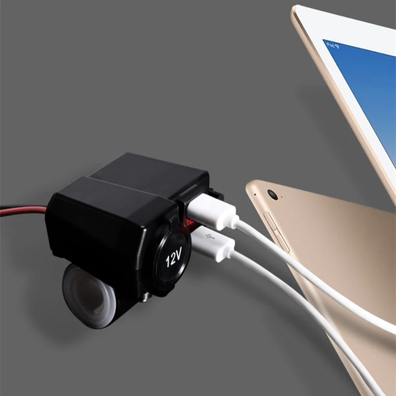 Автомобильный прикуриватель с двумя USB портами и дисплеем напряжения|dual usb power|car