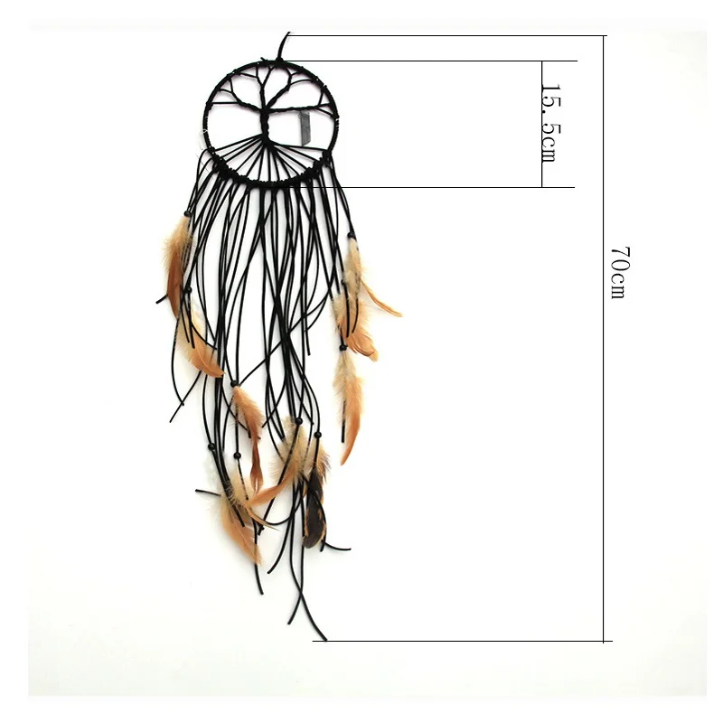 Black Dreamcatcher DIY Hot 2019NEW Hanging Quality Ornament Birthday Valentine Handmade Wind Chime Gift Indian Pendant Lovely | Дом и сад