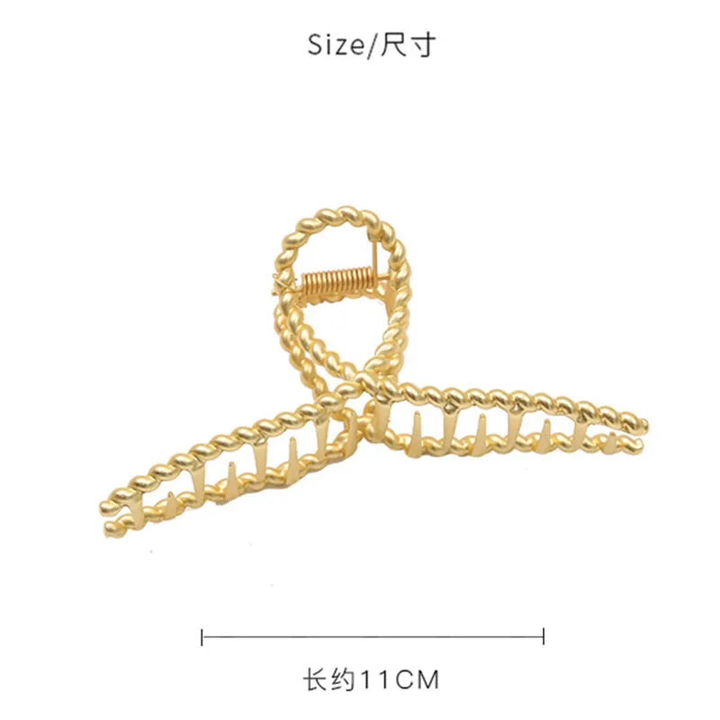 

Women Barrettes Metal Hair Claws Hair Accessories Hairclips Hairpins Ladies Hairgrip Headwear Girls Ornaments Crab Bands