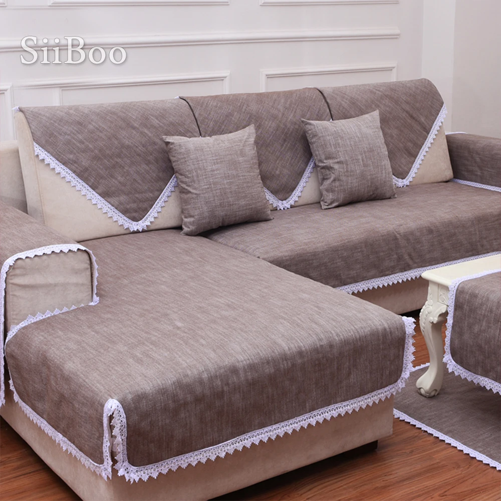 Чехол для дивана Camel SP4383 чехлы из хлопка и льна с кружевным декором