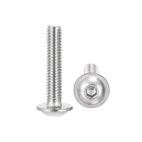 uxcell m4x20mm 304 stainless steel flanged button head socket cap screws 100 pcs