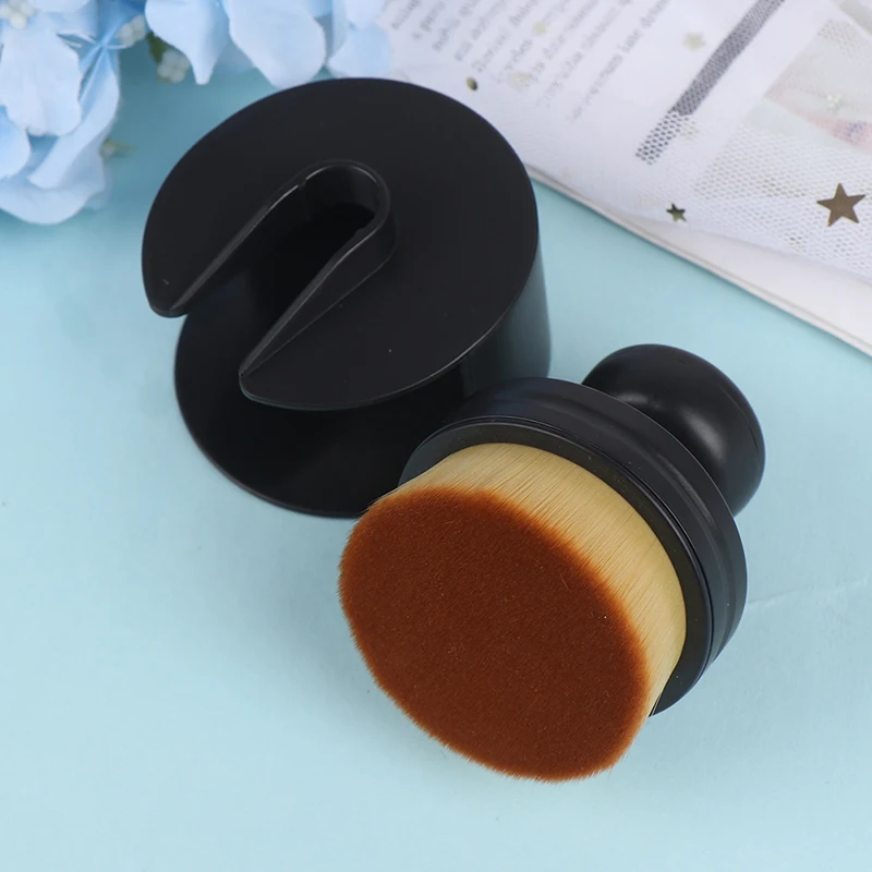 

Flat Round Makeup Brush O-Shape Signet-Shape Portable Makeup Beauty Cream Tool