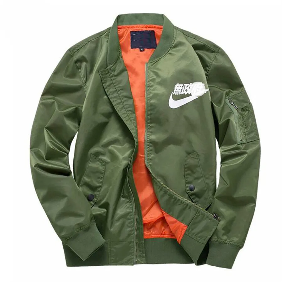 2018 брендовая мужская осенняя куртка-бомбер размера плюс M-7XL 8XL с принтом летная