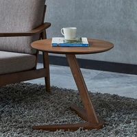 luxury modern design natural wooden coffee end table solid wood z design walnut coffee table