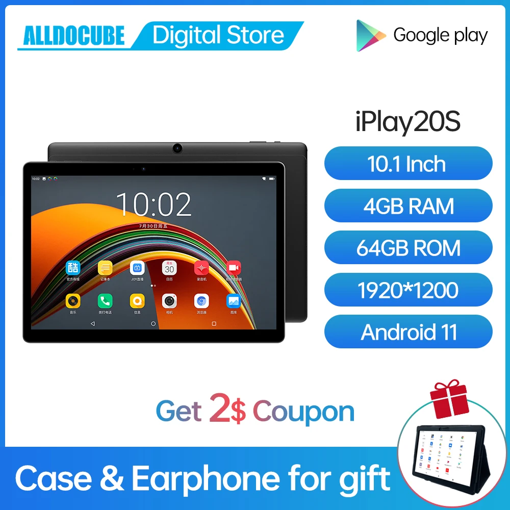 

ALLDOCUBE iPlay20S 2021 NEW 10.1 inch Android 11 4GB RAM 64GB ROM iplay 20S tablets tablet PC