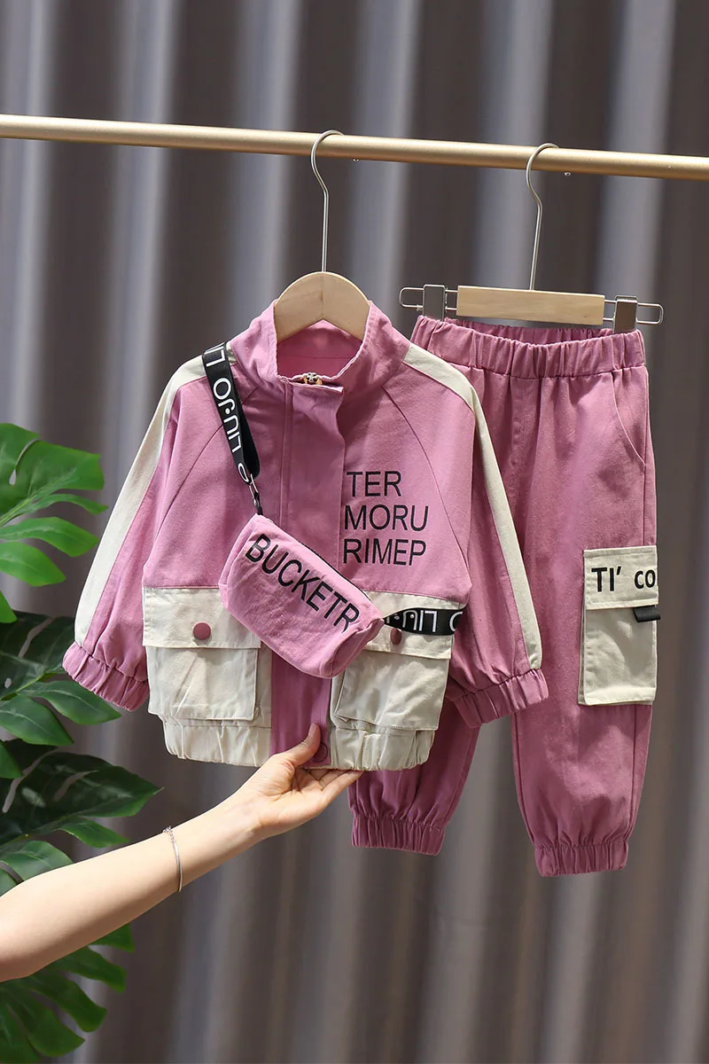 

Girls 2020 new Korean version of baby children's spring and autumn sportswear suit