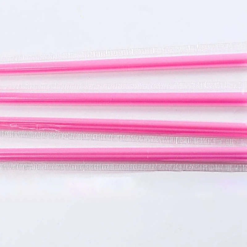 

100Pcs Heart Shaped Pink Straws Disposable Drinking Cute Straw Individually Wrapped Plastic Pink Straw Party Supplies