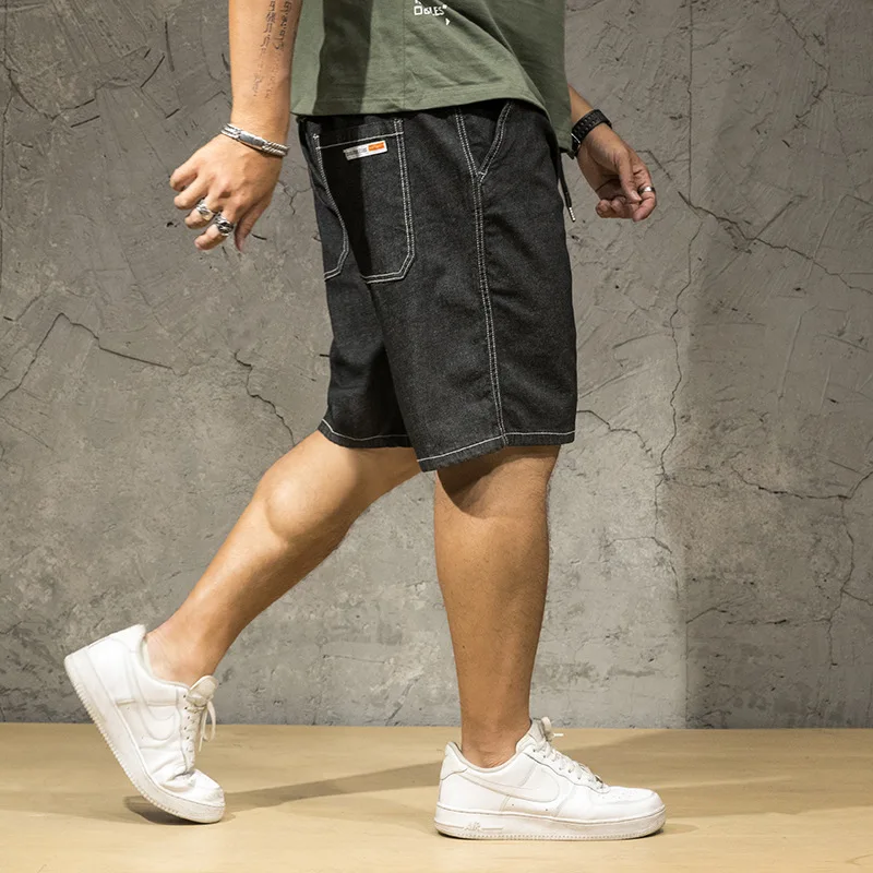 46 Plus Size Baggy Jeans Denim Jeans Mens Shorts Jeans High Quality Casual Pants Denim Trousers Summer Fashion Male New 2021