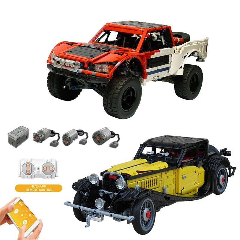 MOC Technic Motor Truck Jeep Wrangler внедорожные Автомобили внедорожник модель создатель