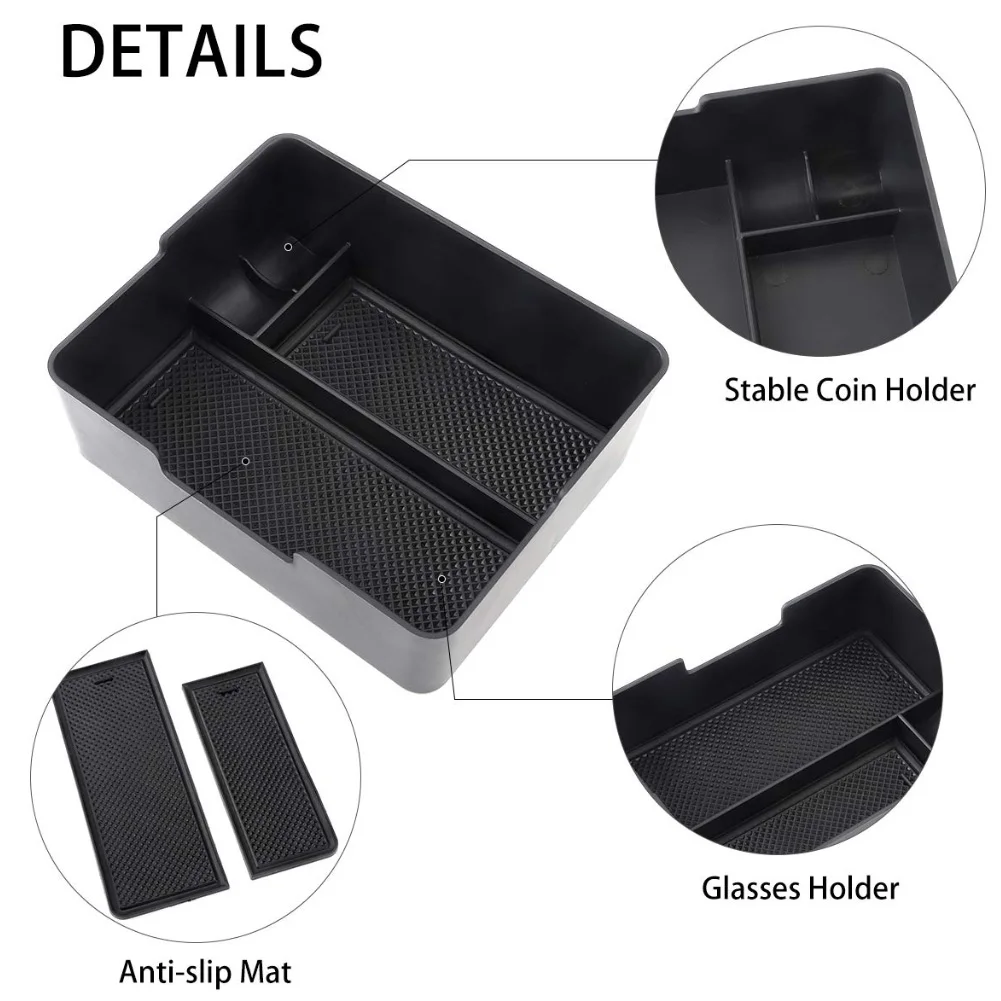 Storger For Tesla Model 3 Center Armrest Console Organizer Tray Storage Box Coin Sunglass Phone Holder Car Styling Accessory | Автомобили