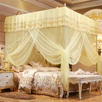 Large Luxury Folding Moquito Net 4 Corner Post Bed Canopy Bed Curtains Mosquito Tent Adult Moskitiera Home Art Decor EK50MT