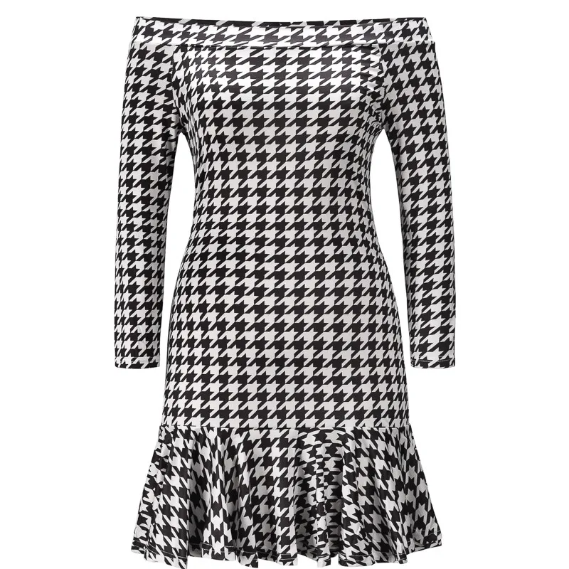 

2020 Slim Dress Women Fashion Style Off Shoulder Long Sleeve Lattice Mini Dresses Ladies Casual Sheath Party Dress Female Skirt