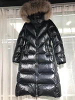 fit 25%e2%84%83 cold winter over the knee long duck down coats female thicker warm fur coats real fox fur hooded parkas with belt wy335