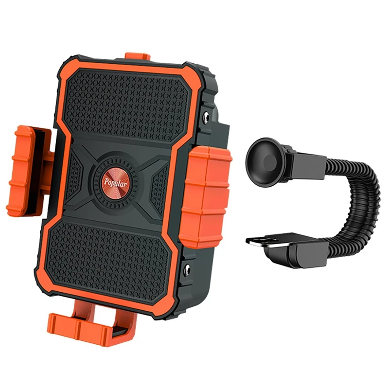 

Крепление для телефона на мотоцикл и велосипед с портативным зажимом для зарядного устройства для телефона от 4,7 до 6,5 Дюймов