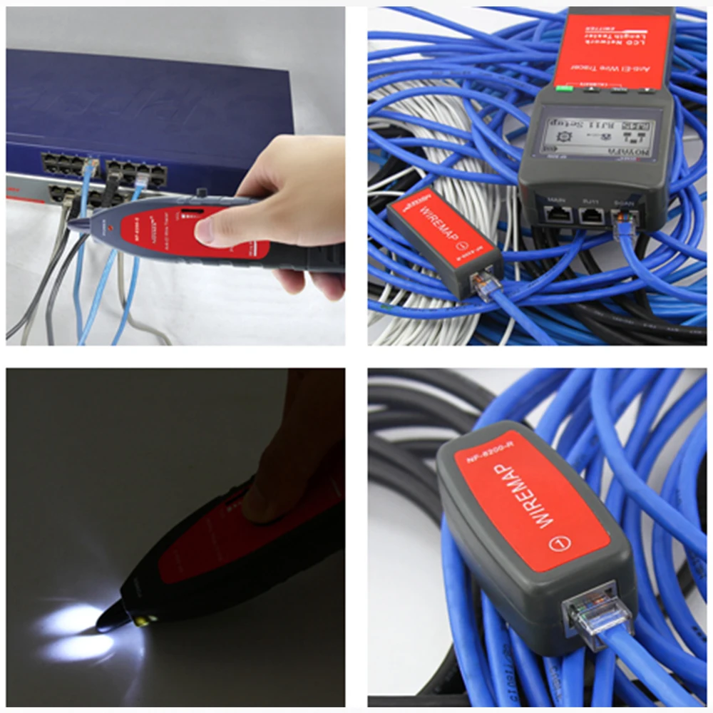 NOYAFA NF 8200 ЖК дисплей Дисплей сеть LAN Кабельный тестер кабеля провода Длина