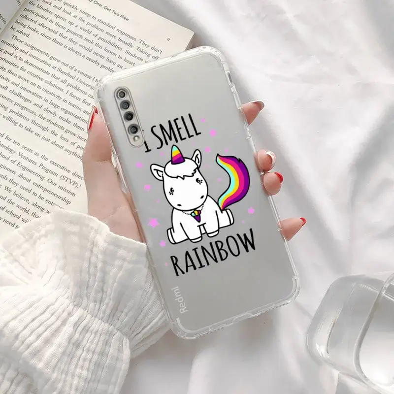 

anime cute sky horse unicorn Phone Case Transparent For Xiaomi Redmi K30 10T 10X 9 9A 8 8A 7 7A 6 K40 T S PRO 5G
