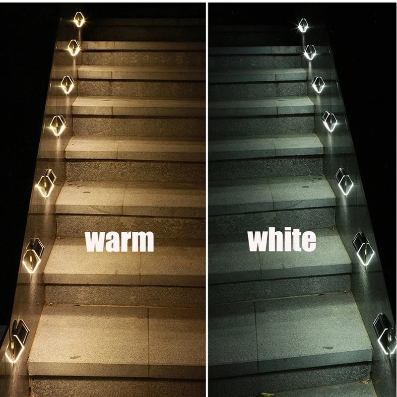 

Solar Led Light Outdoor Waterproof Stainless Steel Led Light Solar Lamp 3LED Deck Light for Yard Fence Garden Decoration Outdoor