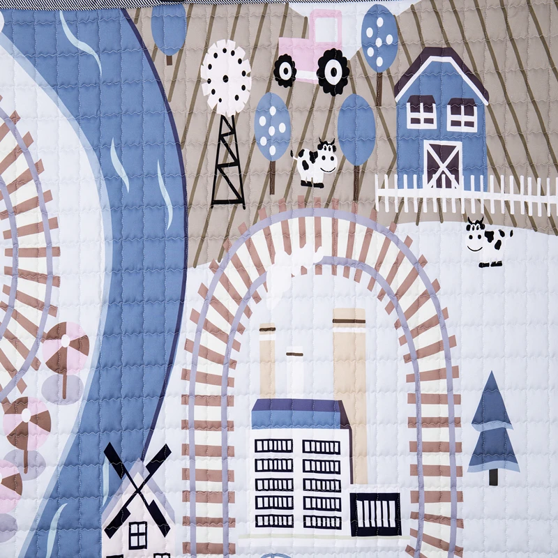 Детский игровой коврик мультяшный ковер детский одеяло антискип напольный в