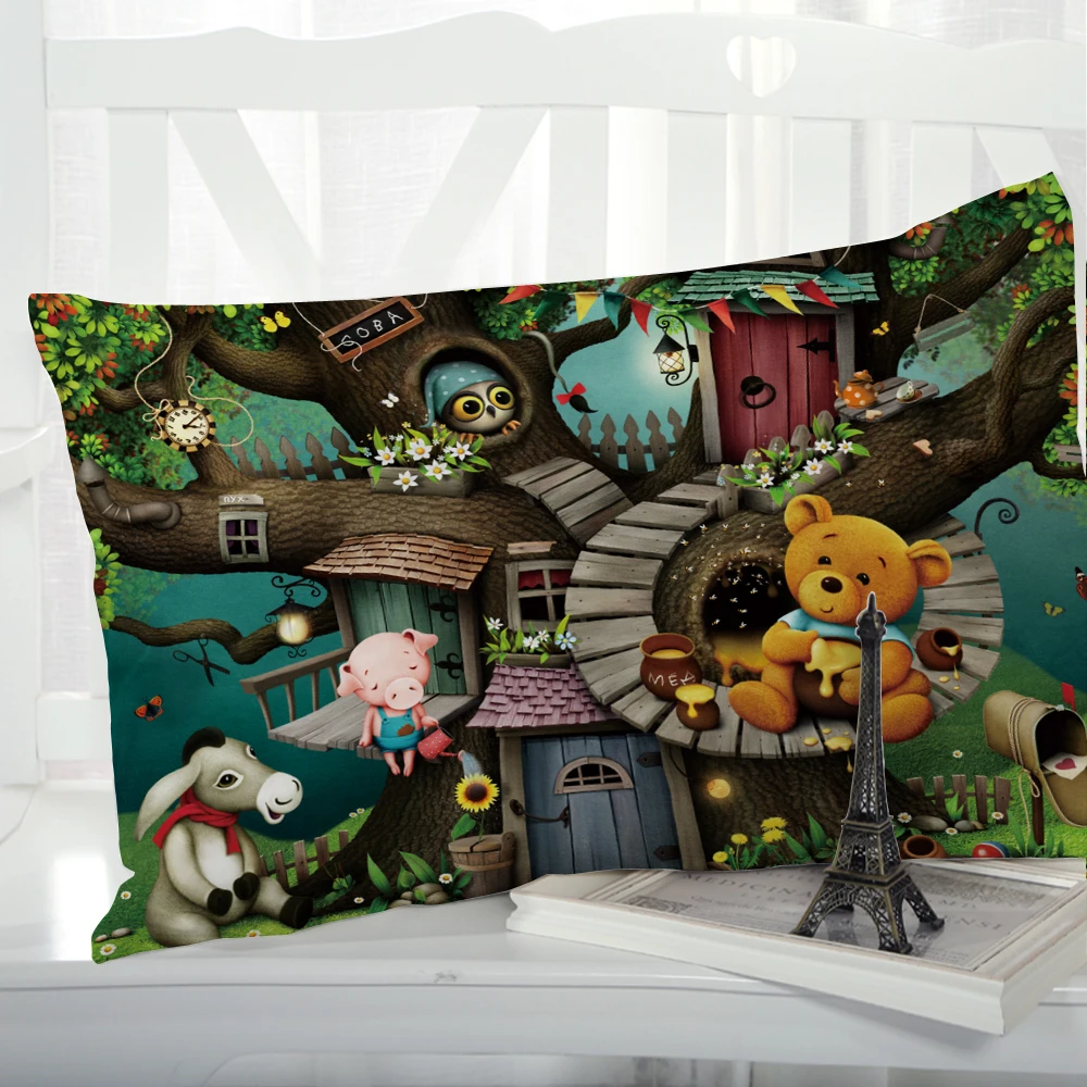 

1pc Cartoon Children's Pillow cover Pillow case Bedding Pillowcase Pillowcovers decorative 50x70 50x75 3D for kids baby bear
