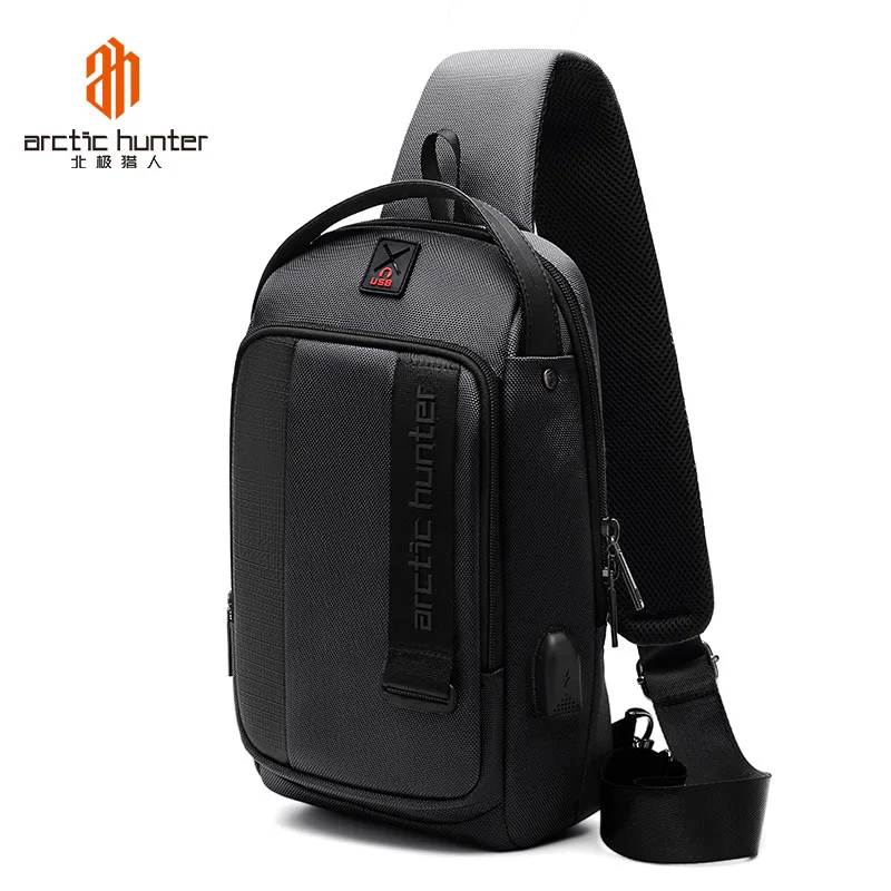ARCTIC HUNTER 2019 USB Водонепроницаемая Мужская нагрудная сумка мужская сумка-мессенджер