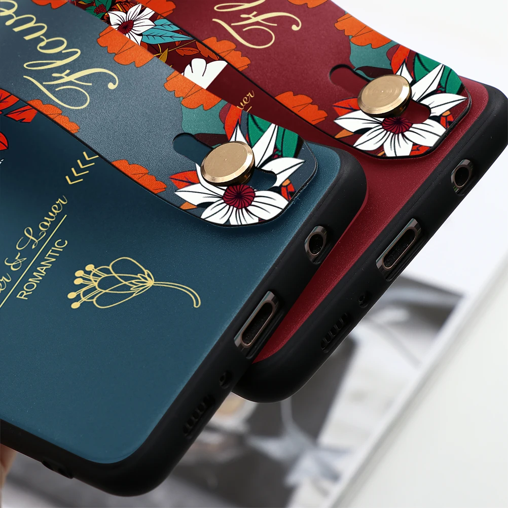 Чехол подставка с ремешком на запястье для Samsung Galaxy A70 A40 A50 A51 A71 S20 FE A7 A9 Note 10 9 8 5 A6 A8