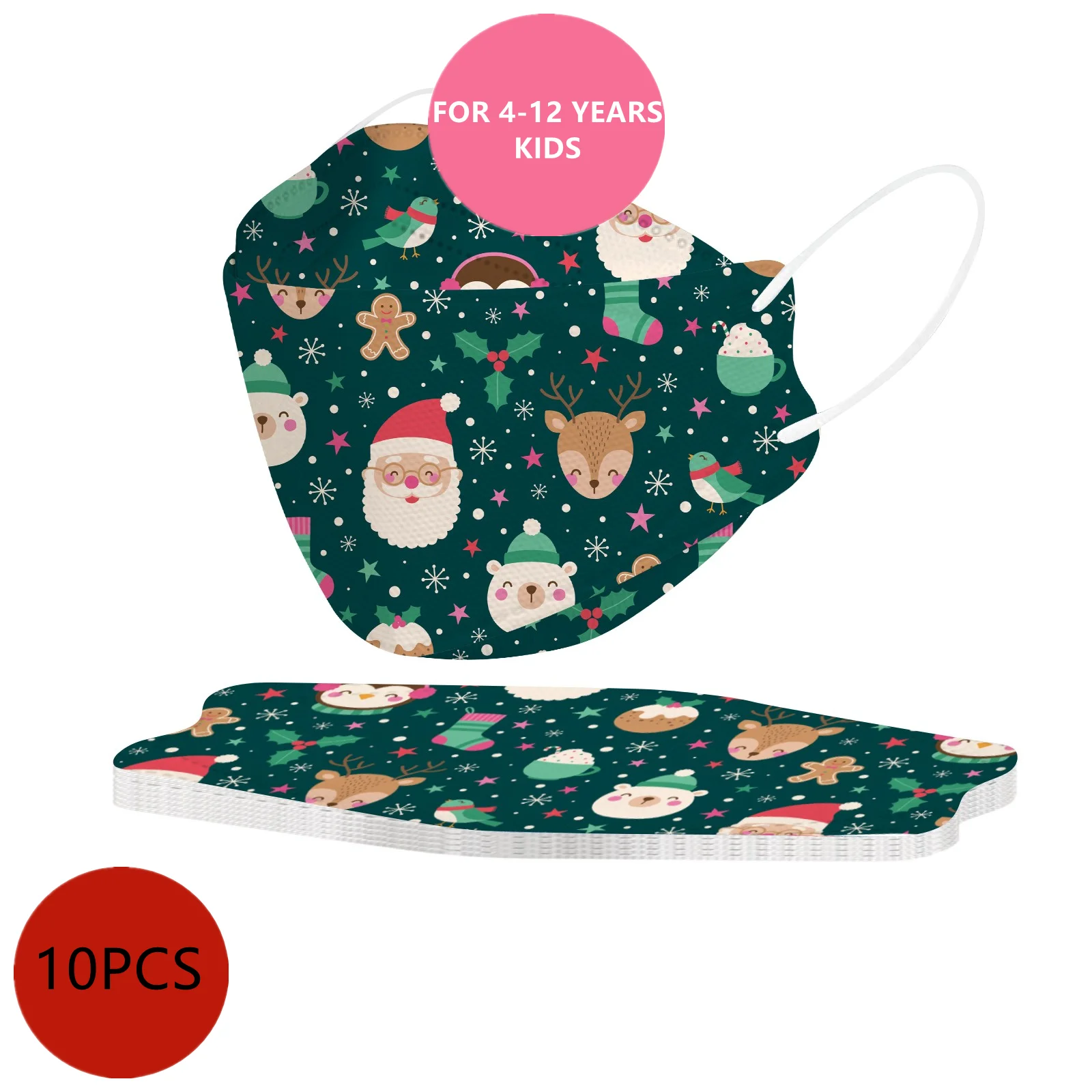 Одноразовая маска для детей Рождественская Детская одноразовая лица девочек