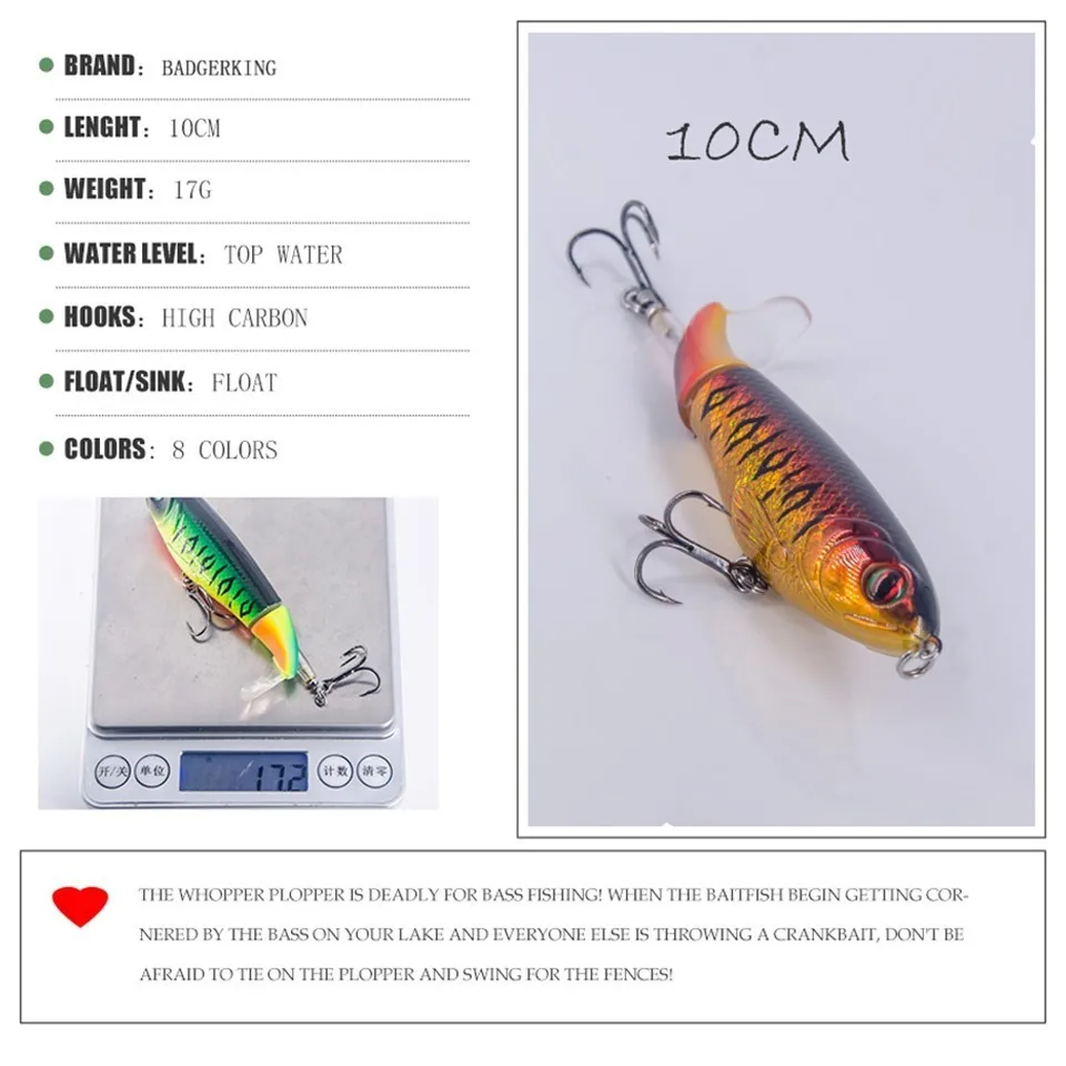 10 см 17 г whopper plopper рыболовная приманка воблеры искусственная для ловли басов