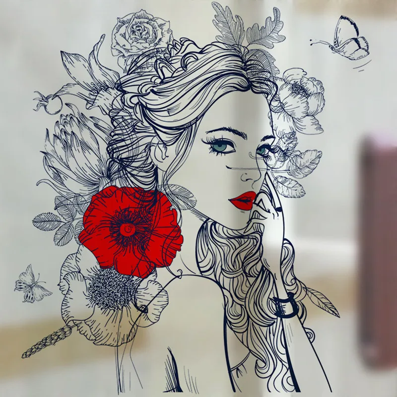 Наклейки на окно унитаз ванную комнату темно красные наклейки стену для девушек