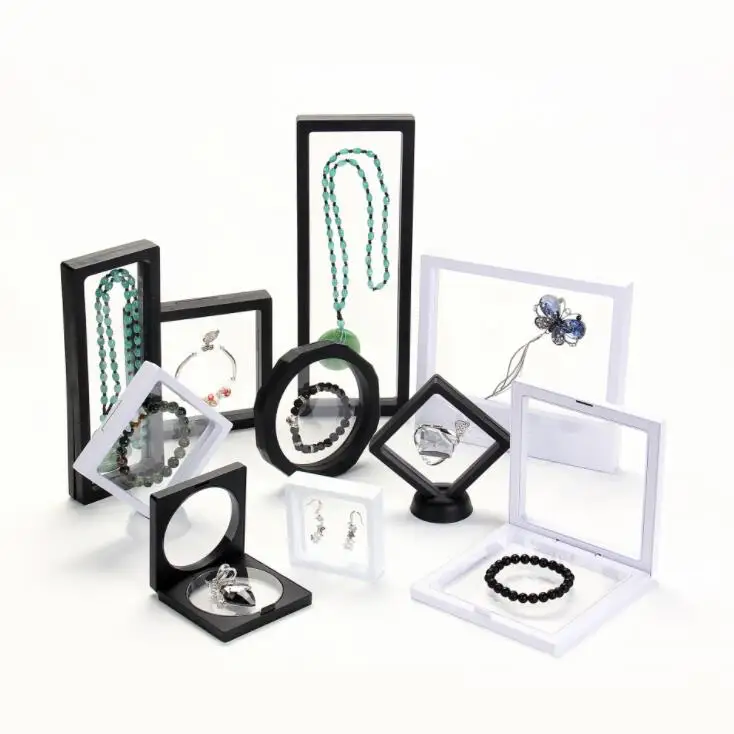 3D Floating Picture Frame Shadow Box Jewelry Transparent Display gem box Bracelet Watch Necklace Pendant Stand | Украшения и