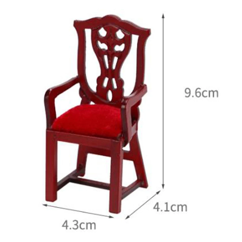 

New 1/12 Dollhouse Wooden Mini Dollhouse Rocking Chair Model Toy For Dolls House Accessories Decor Toys