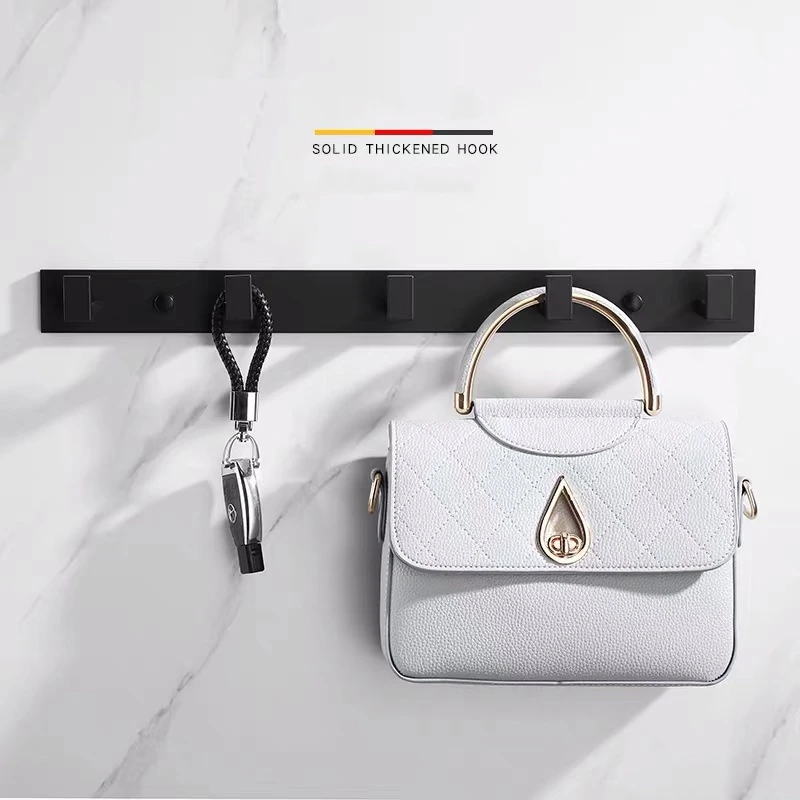 Чёрный крючок без отверстий твердый утолщенный для входной двери в