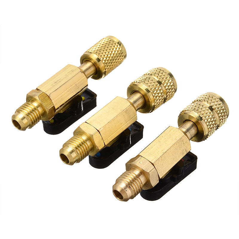 3 шт. латунные прямые шаровые клапаны для холодильного коллектора R410A|ball valve|refrigerant