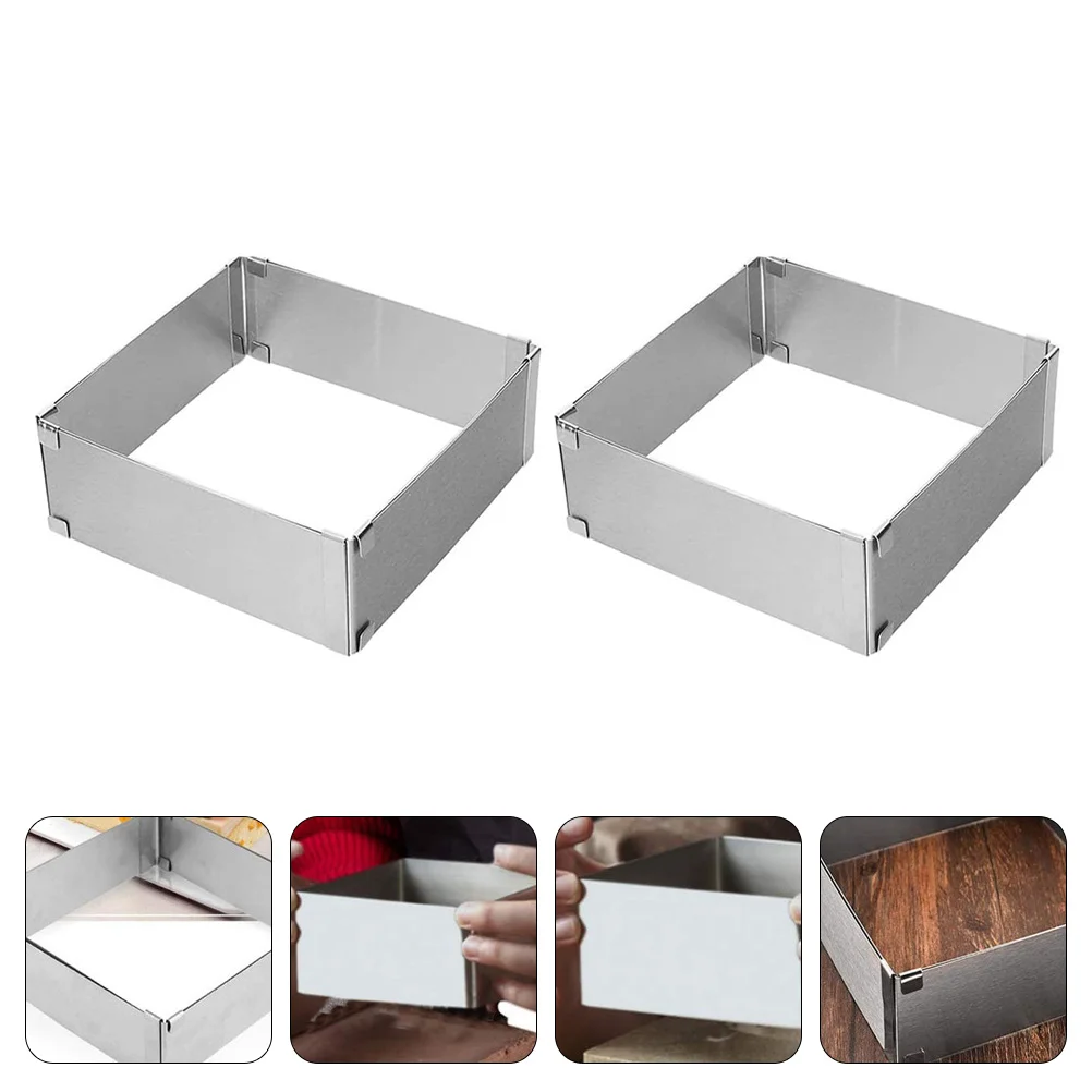 

2Pcs Creative Cake Mold Practical Cake Cutter Kitchen Mousse Square Mold