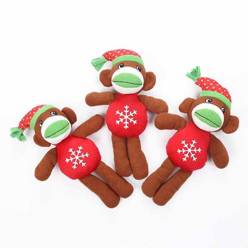 Игрушка для домашних животных Рождественская Снежинка Маленькая обезьяна