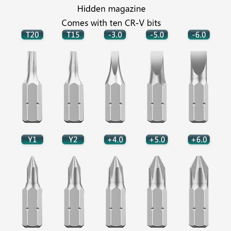

11-in-1 Ratchet Screwdriver Mini Ratchet Multi-purpose Flex Head Ratchet Socket & Bit Set Home Needed