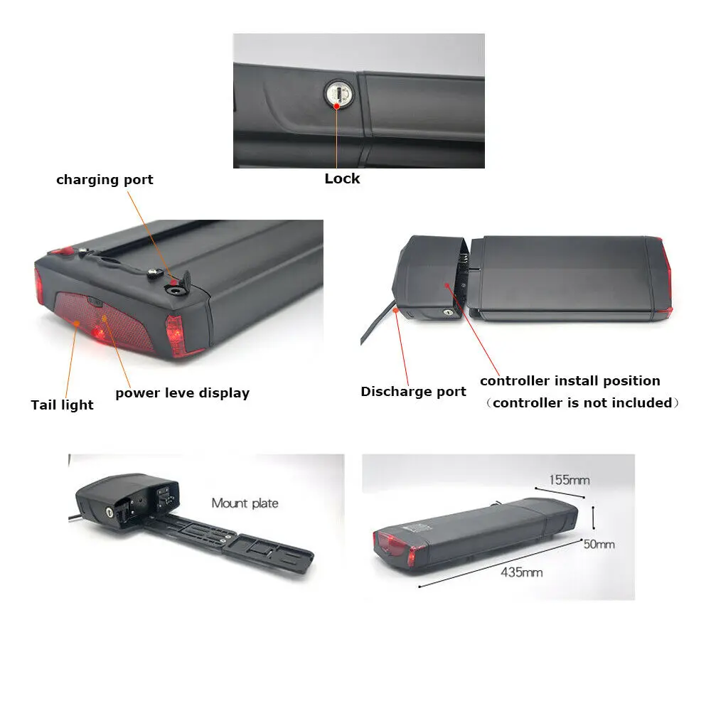 36 В 13 Ач 350 Вт 500 электрическая литиевая батарея для электровелосипеда