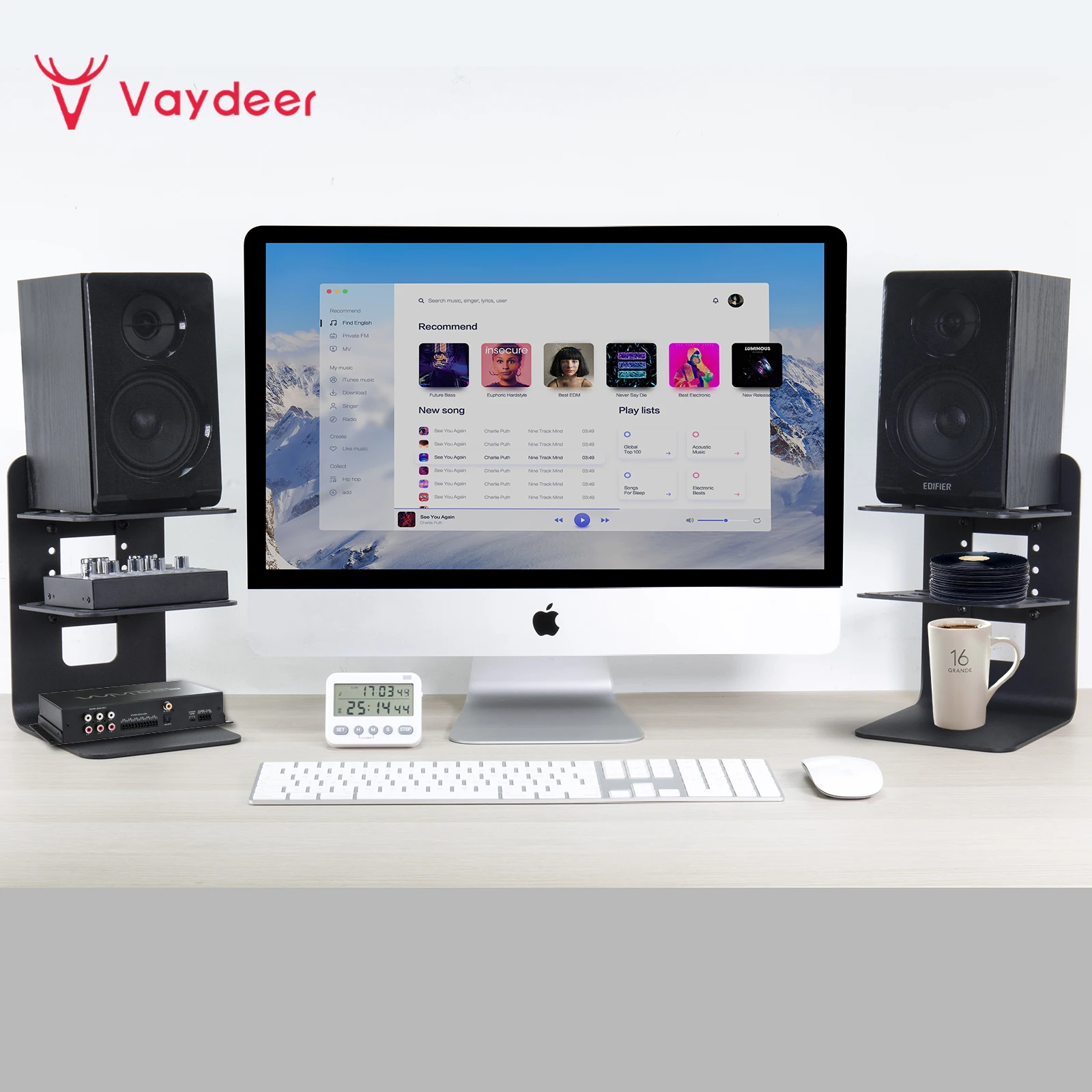 2 яруса Регулируемая металлическая настольная Колонка подставка 1 пара с