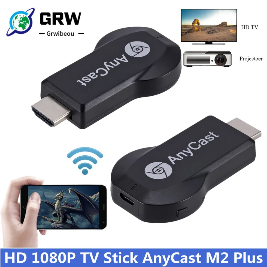 HD 1080P TV Stick AnyCast M2 Plus 1080P беспроводной WiFi Дисплей ТВ ключ приемник для Airplay HDMI TV Stick для Miracast DLNA