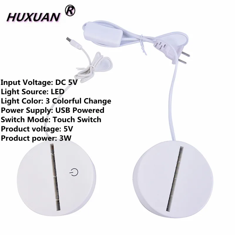 

3D LED Lamp Creative Night Lights Novelty Illusion Lamp Home Decorative Light