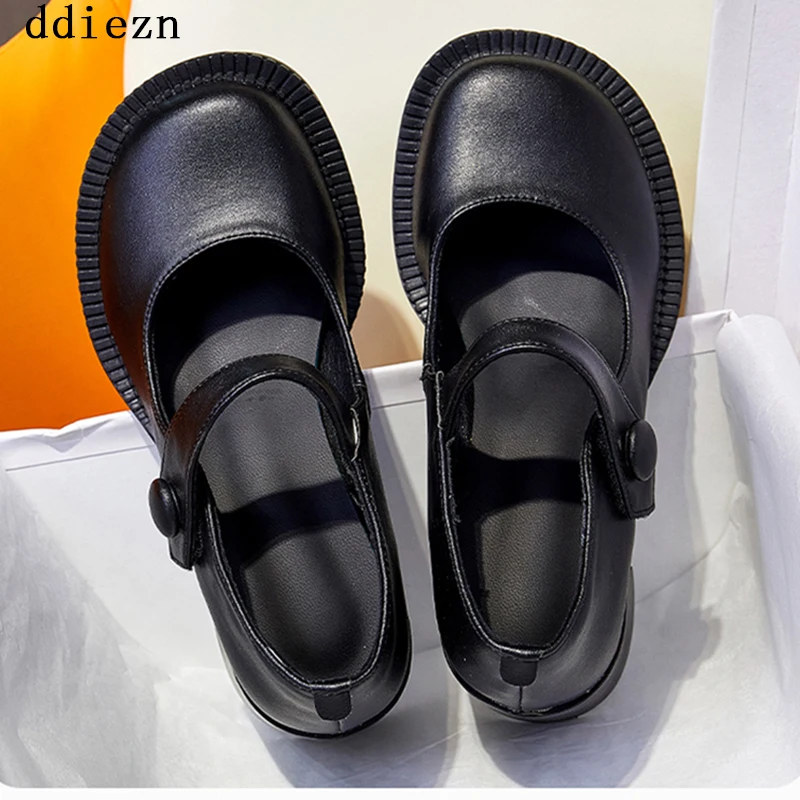 

Women Shoes For Women 2021 Autumn New Vintage Japanese Style Mary Janes Round Toe High Heels Lovely Female Lolita Shoes