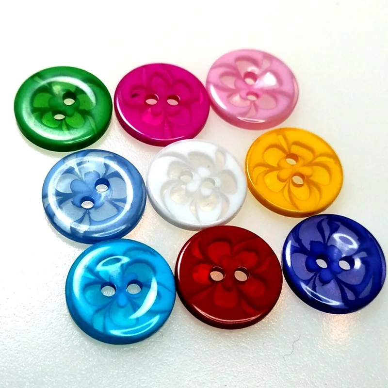 HL 100 шт. 13 мм Разноцветные пластиковые пуговицы детская одежда принадлежности для