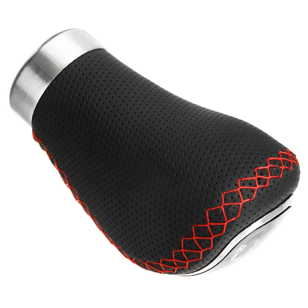 

5 6 Speed Genuine PU Leather Gearshift Universal Replacement Manual Car Gear Stick Shift Knob Set 96x50mm