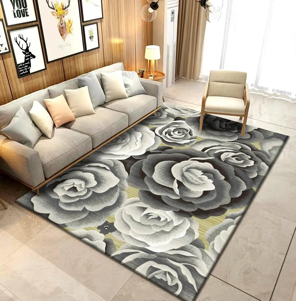 

Nordic Carpet Living Room Carpet Modern Printing 3D Geometry Floor Carpet Living Room Antiskid Antifouling And Mildew Proof