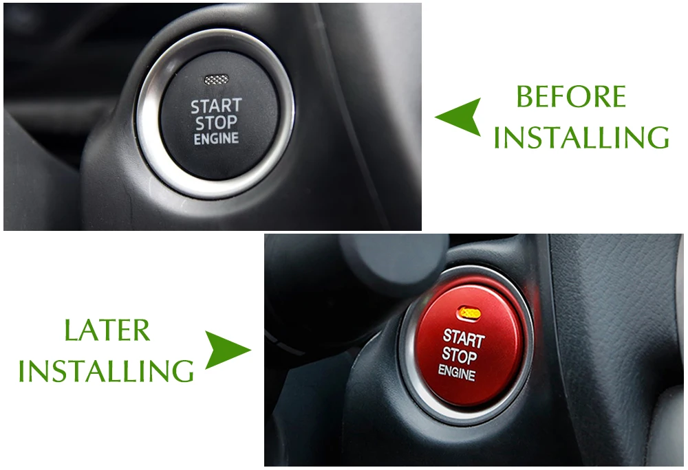 START стильная кнопка Зажигания для автомобиля замена крышки Стоп ключ аксессуары