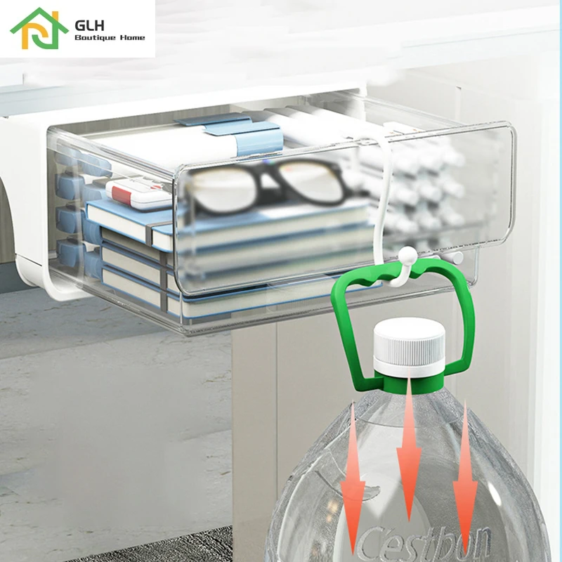 Скрытый ящик под столом пластиковый кухонный держатель для хранения настольный