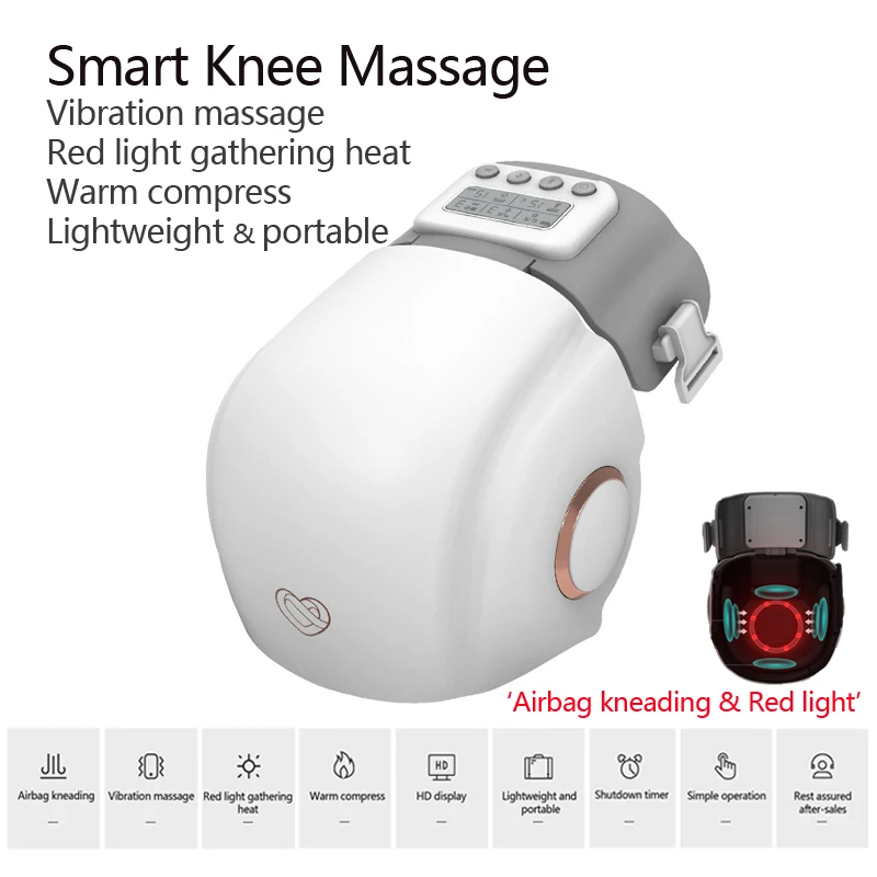 Smart Knee Massage Heated Knee Massager Vibrator Red Light Knee Physiotherapy Massage Device Massage Visage Foot Massager