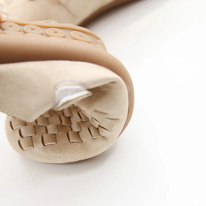 Careaymade-Summer new Women's flat bottomed Retro shoes with Baotou half weave slippers on the outside soft sole Lazy shoes