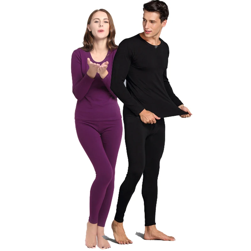 Термобелье из хлопка комплект для зимы кальсоны зимняя Женская термобелье