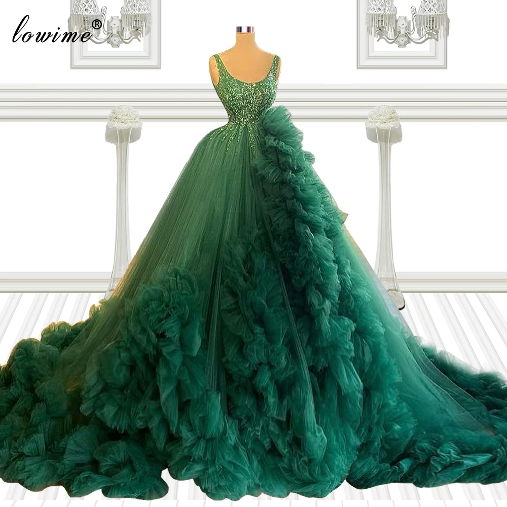 

Gorgeous Green Prom Dresses Sleeveless Dubai Summer Evening Dresses Vintage Grand Party Dresses Evening Wear Celebrity Dresses