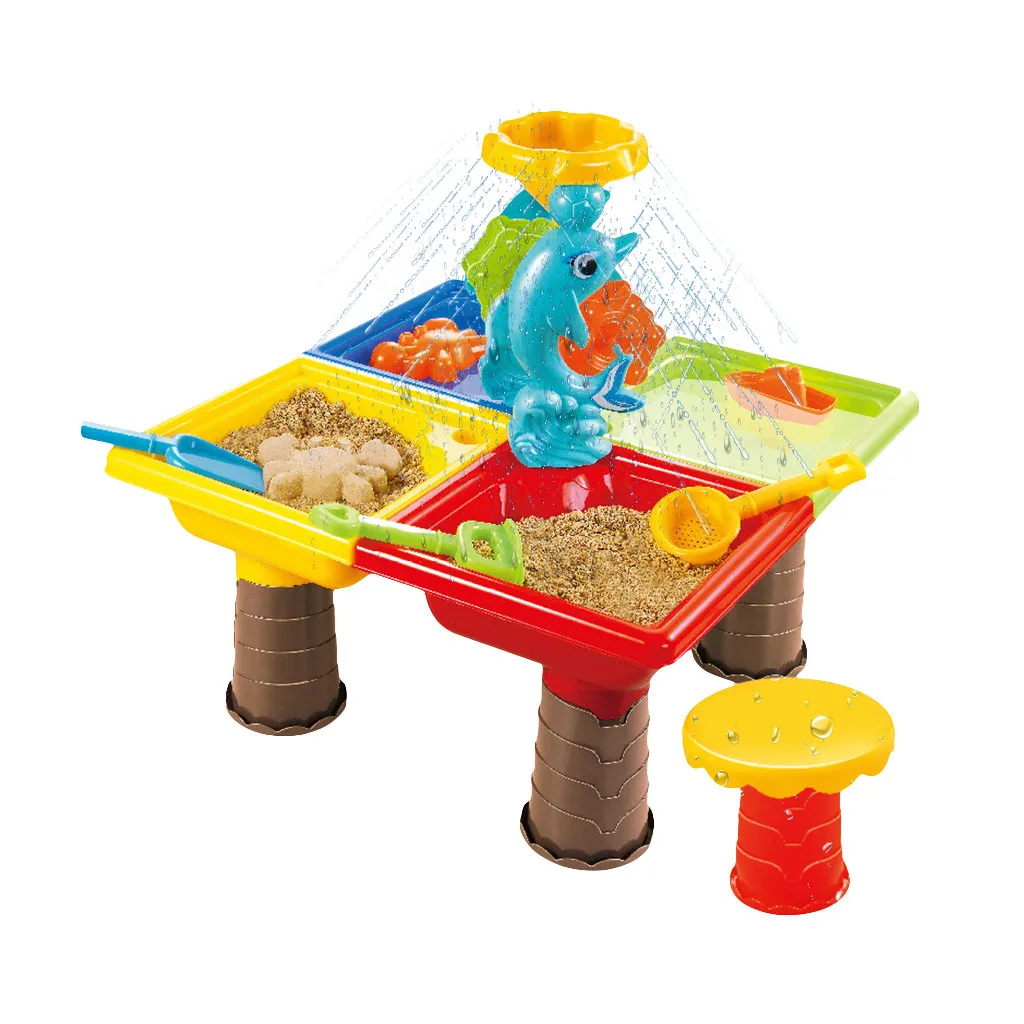 

KABI Hot Sale Summer Desk Digging Pit For Children Bucket Outdoor Kids Seaside Beach Toy Water Sandglass Play Sand Table Garden